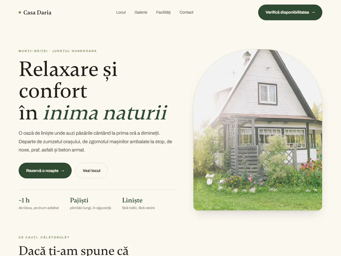 Redesign propus — pensiune turistică